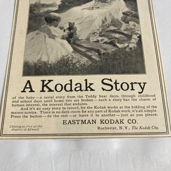 Antique 1907 Kodak Newspaper Advertisement Ad Eastman Photography Vintage - Picture 3 of 4